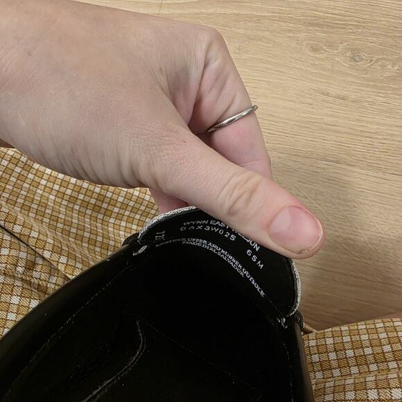 Weejuns Black White Leather Wynn Mule Slip On Preppy Classic Loafers Size 6.5 - Picture 10 of 10